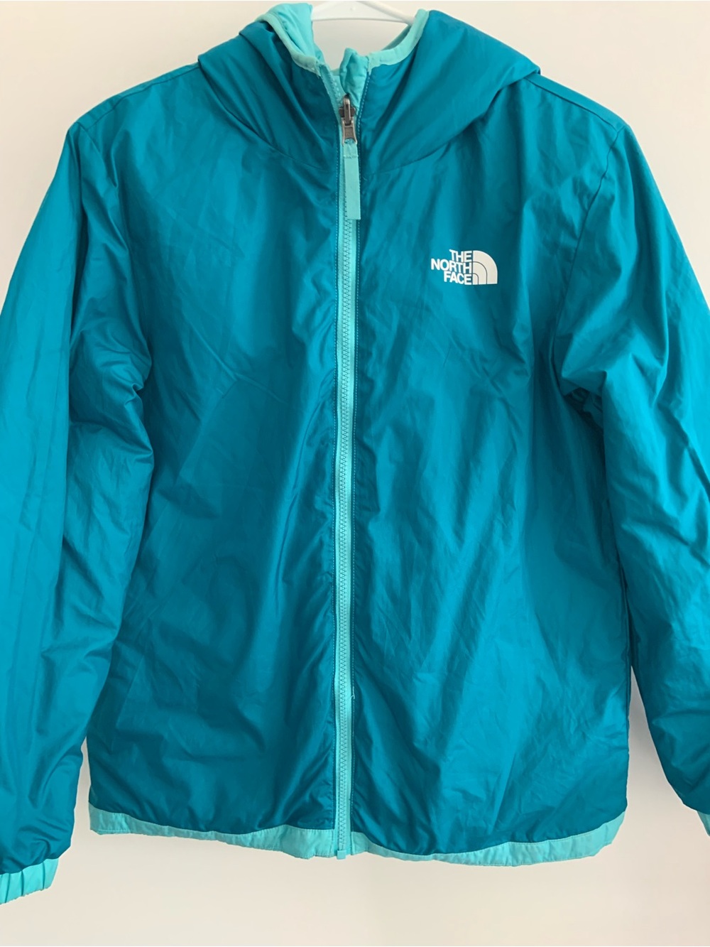 The North Face Teal & Light Teal Hooded Jacket